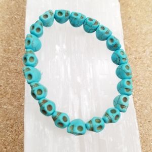 Skull Turquoise Colored Beads Made in Nepal